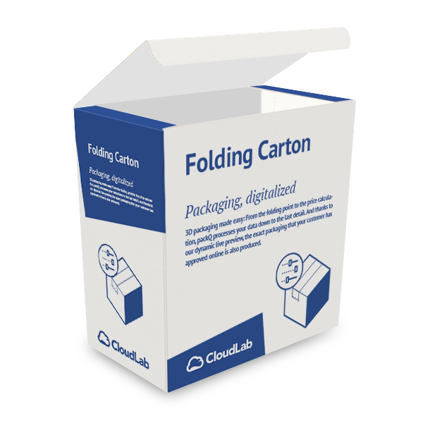 Tuck in box with overlapping zones